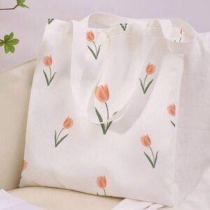 NEW| Women’s Floral Print Double Handle Large Capacity Canvas Tote Bag
